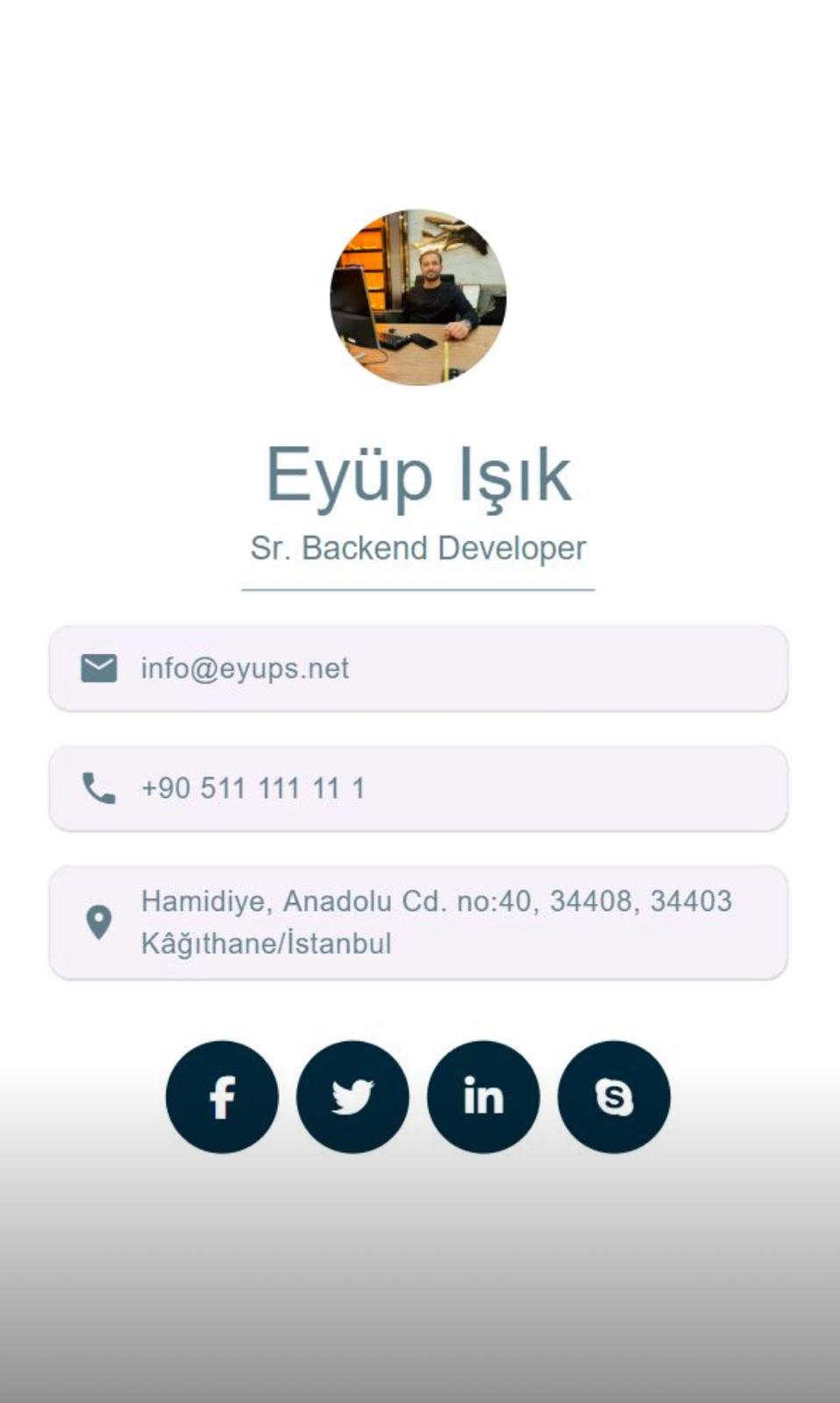 Basit Dijital Kartvizit